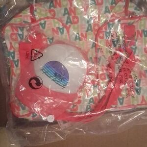 Kids Coral Pink Shoulder Bag with Tropical Patch